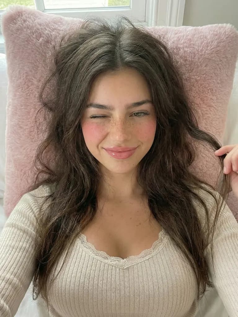 Girl next door · Cozy Bed Selfie, example 2 of 5