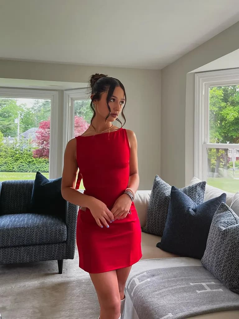 Lifestyle · Red Cutout Chic, example 3 of 3