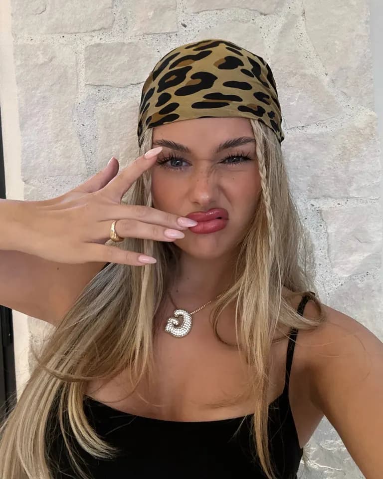Selfies · Leopard Bandana Selfie, example 2 of 4